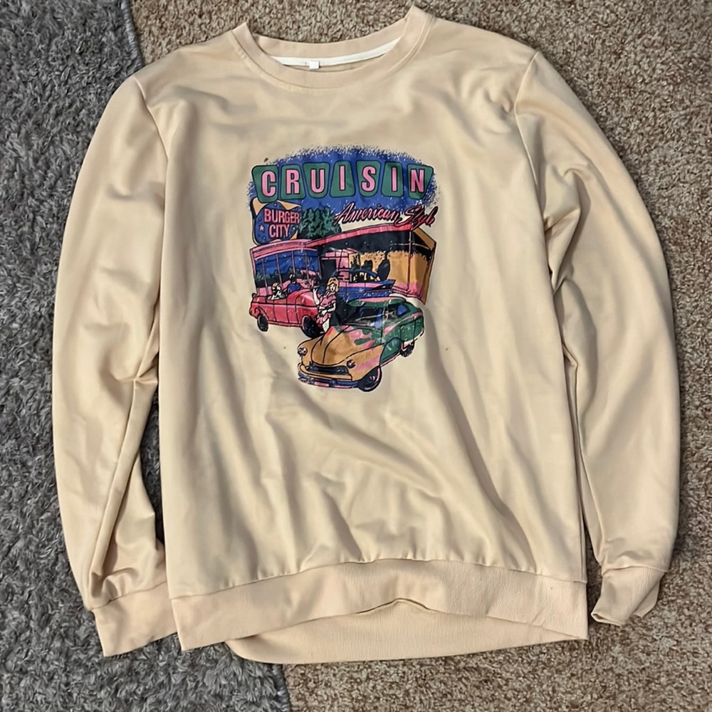 Women’s M vintage sweatshirt (CRUISIN) bright colors
